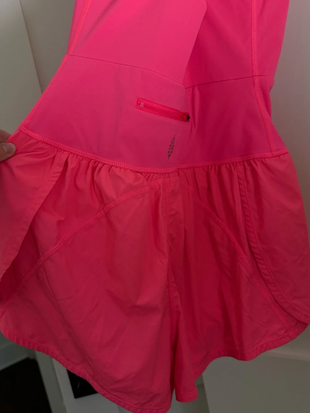 Free People Hot Pink Cutout Athletic Romper